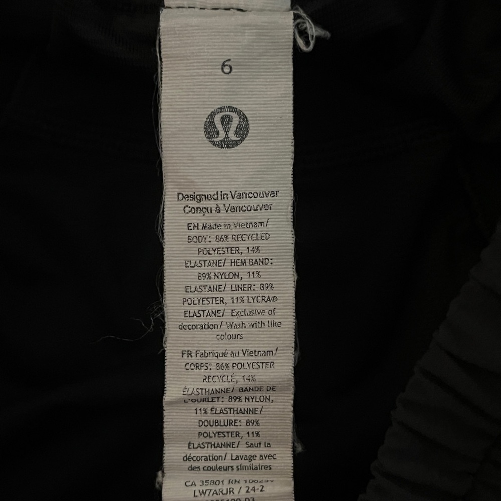 lululemon athletica Black Athletic Shorts